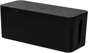 Cable Management Box Cord Organizer Power Strip Surge Protector Cover TV Cord Box for Home Office - Black - 23.5x12x11.5CM