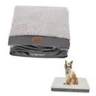 Washable Extra Large Dog Bed Covers Soft Plush 41.0"L x 27.0"W x 3.0"Th Grey