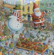 NEW in Damaged Box Ravensburger "Here Comes Christmas" 500PC Puzzle for Ages 12+
