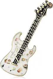 [KristLand] Vintage Enamel Musical Instrument Brooch Pin Corsage Stunning Fashion Violin Brooch Pin for Men Women Friends Birthday Gift