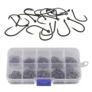 Fishing Hooks With box Bait holder 500pcs 10 Different Sizes Practical