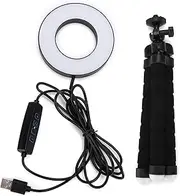 LED Ring Light, 3.5 inch Dimmable Camera Light, USB Plug, for Makeup Manicure Tattoo Salon, Photography, Video Live Streaming 3.5 Tripod Selfie