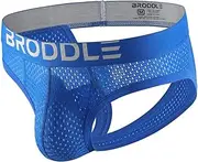 [BRODDLE] Men's Mesh Padded Pouch Athelic Supporters Breathable Jockstrap Elastic Waistband Low Rise