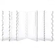 6Pcs Acrylic Cake Scraper Decorating Contour Comb Cake Edge Smoother Tools