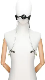 Adjustable Nipple Clamps Backhand Bondage Ball Gag Sm Non Piercing Nipple Clips For Adult Play Nipple Clamps For Women Non Piercing Beginner Nipple Clips For Women Beginner