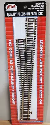 Atlas 563 #6 Left Hand Turnout Switch Nickel Silver Code 83 HO Model RR Track