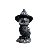 1pc Magic Owl Mysterious Statue Cute Black Witches Owl Figurine Home Decor B