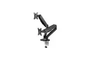Goobay 43-81cm Dual Monitor Mount w Gas Spring TV Monitor Holder Stand Black