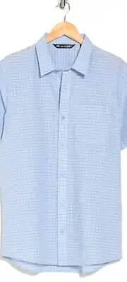 NWT Travis Mathew Blue North Winds Short Sleeve Regular Shirt Mens XL