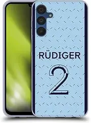 Head Case Designs Officially Licensed Chelsea Football Club Antonio Rdiger 2020/21 Players Away Kit Group 1 Soft Gel Case Compatible with Samsung Galaxy A15