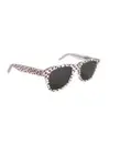 New Saint Laurent silver red Glitter star sunglasses Glasses Sun Beach