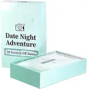 Date Night Scratch Off Cards | 40 Couples Date Adventure, Scratch Off Card Deck with Date Ideas, Activities & Adventures – Unique for Him and Her