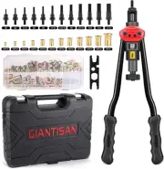Comprehensive 16-Inch Rivet Nut Tool with 12 Metric & SAE Mandrels Included