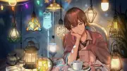 Anime boy cat light Playmat Gaming Mat