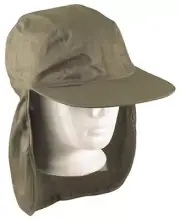 Olive Legionairres Hat Desert Cap Kepi Neck Flap Cotton Size Sun Neck Protection