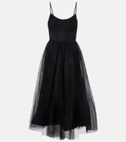 [Zimmermann] Zimmermann Tulle corset midi dress AU 10 black