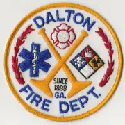 DALTON GEORGIA Fire Department Embroidered Patch.