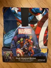 MARVEL Avengers Plush Weighted Blanket 4.5 lbs 36"x48" For Kids 40-50 lbs NEW