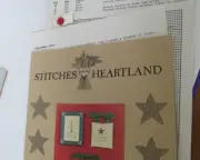 Stitches from the Heartland Cross Stitch Pattern Tree & Star Chart w button