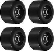 uxcell 55mm Skateboard Wheel with Bearings ABEC-9, 4 Pack Street Wheels for Skateboards Cruiser Wheel Replacement 80A, Black