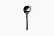 Oneida B410SBLF Black PVD Finish Stainless Steel 6.25" Bouillon Spoon - 1 Dz