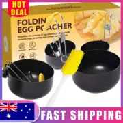 Stainless Steel Egg CookCF, Egg Ring, 2024 New Collapsible Hang Ear Egg Boiler