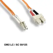 10PCS Kentek 5m OM2 LC to SC MultiMode Fiber Optic Cable 50/125 Duplex Network