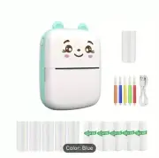 Cute Mini Bluetooth Portable Pocket Thermal Printer - Blue w 11 Rolls