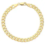 9kt Yellow Gold Solid Curb Bracelet