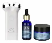 Re Microcurrent Face Lift & Tone Massager + Hyaluronic Acid Serum + Cream