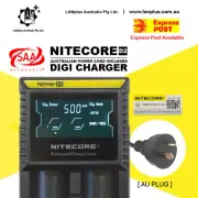 Nitecor D2 Digicharger LCD Smart Battery Charger Li-ion 26650 RCR123A