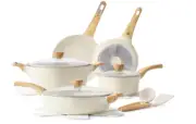 SENSARTE Ceramic Cookware Sets, Pots and Pans Set Nonstick, 14-Piece Set