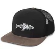 Dakine Arch Snapback Unisex Flat Brim Ball Cap Hat Glacier Fish Black New