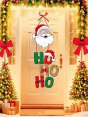 Christmas Wreath, Rustic Country Christmas Decoration, Santa Claus Wreath