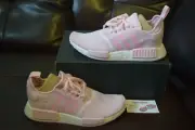New Girls' Adidas NMD R1 Sz 5.5-7 Clear Pink Light Pink Cloud White G27687