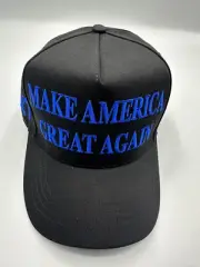 Cali-Frame Trump Make America Great Again Logo Black Trucker Hat Cap One Size