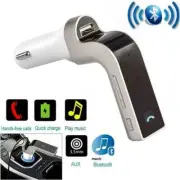 G7 Bluetooth Car Kit Handsfree Fm Transmitter Radio Aux Mp3 Charger& Usb I7A5