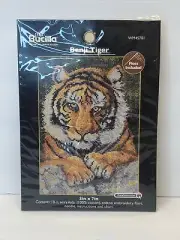Plaid Bucilla Benji Tiger Counted Cross Stitch Craft Set - Brand New Sealed!
