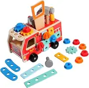 Abbraccia Kids Wooden Truck Tool Set Role Play Tools 2 3 4 5 6 Year Old