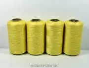 CANARY YELLOW #826 SPUN POLYESTER SERGER & QUILTING THREAD 4 TUBES 1000 YDS. EA