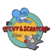 The Simpsons ENAMEL PIN -The Itchy & Scratchy Show Logo - AU Stock- Free Au Post