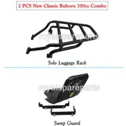 For Royal Enfield New Classic Reborn 350cc Solo Luggage Rack and Sumpguard Black (for: Royal Enfield)