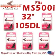 Copperhead 5-Pk 32" FULL CHISEL Chains 105DL 3/8 .050 for STIHL MS500i 33RS-105