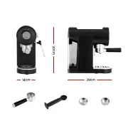 Devanti Black 20 Bar Coffee Machine Espresso