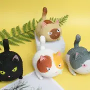 Angry Cat Squeeze Toy Stress Anxiety Reliever Fidget Ball - 8cm - Sent At Random