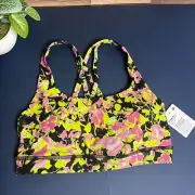 Lululemon Energy Bra Luxtreme NWT Size 2 Inflect Floral Highlight Yellow Multi