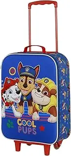 [KARACTERMANIA] Paw Patrol Cool-Soft 3D Trolley Suitcase, Blue, 17 x 33 x 52 cm, Capacity 26 L, Blue Paw Patrol, One Size, Paw Patrol Soft 3D Trolley Suitcase