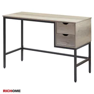 RICHOME 奈特電腦桌(可調式腳墊)(雙抽屜) 書桌 辦公桌 電腦桌 DE224