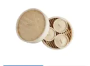 New Bamboo Steamer & 3 Mini Dim Sum Set Global Kitchen Asia By Imusa Celeb Chef