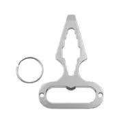1pc Keychain Wrench Stainless Steel Press Buttons Emergency Survival Make Sound
